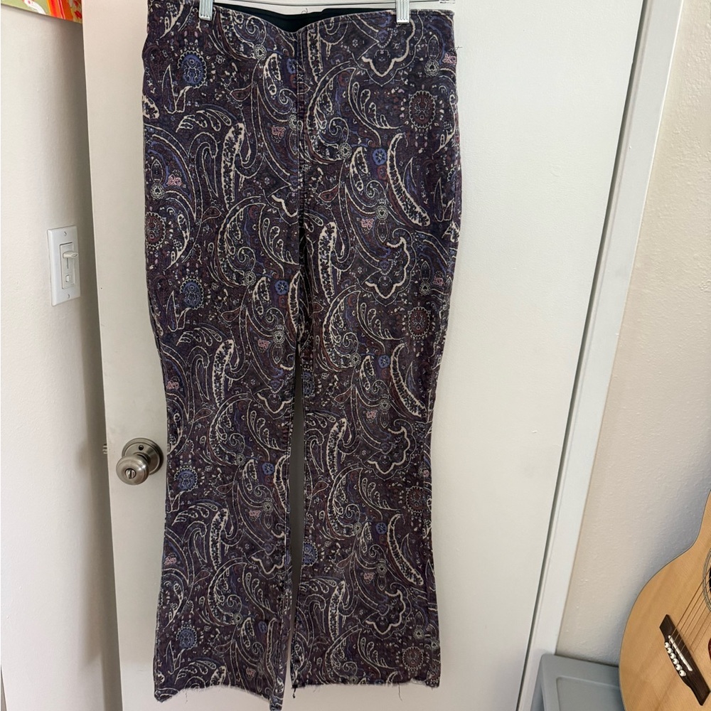 Bell Bottom Pull On Patterned Pants - image 1